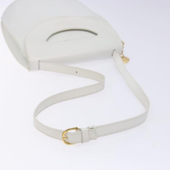 CELINE Shoulder Bag Leather Gold White - Picture 7 of 13